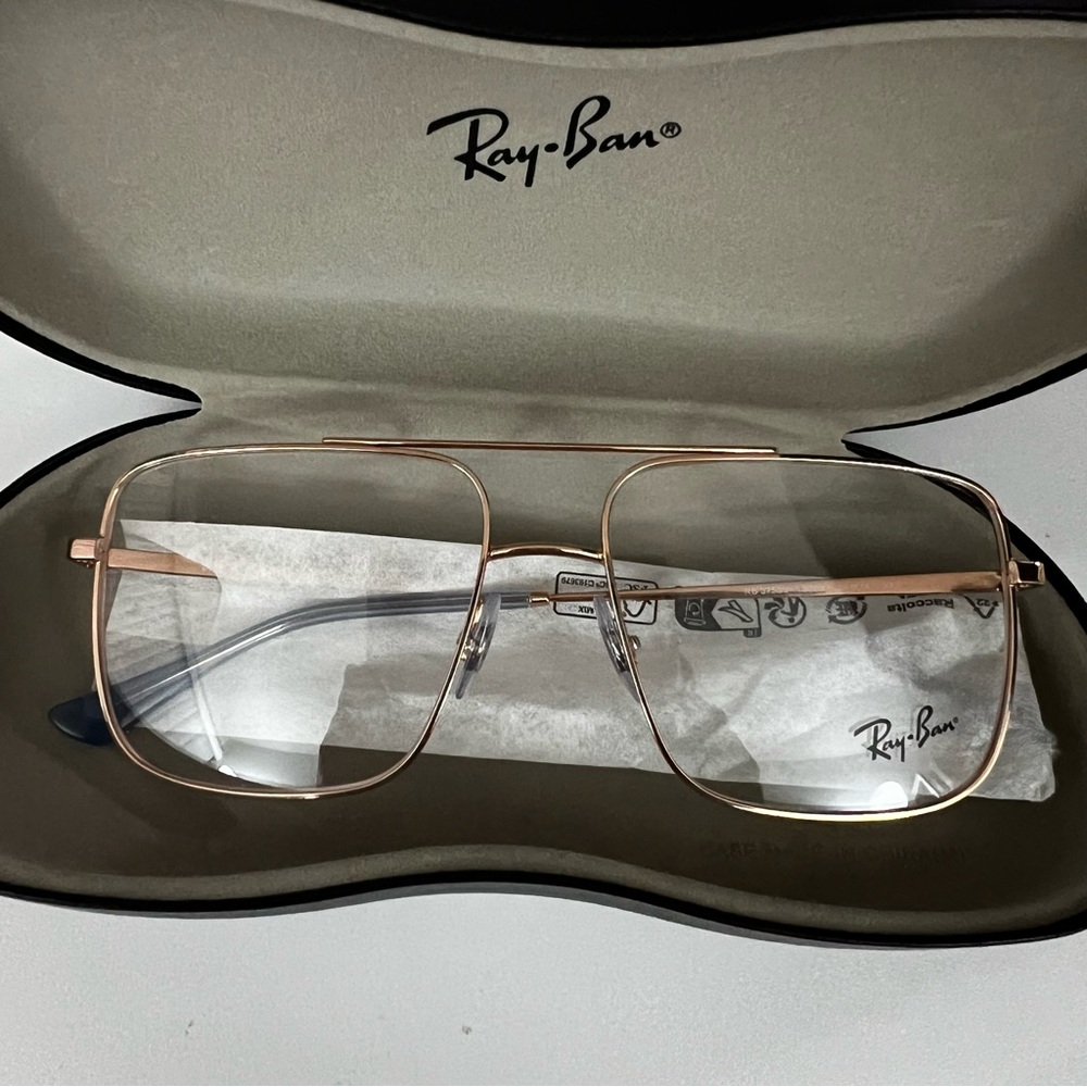 Ray-Ban RX3758V ARI Rose Gold Eyeglasses with Case